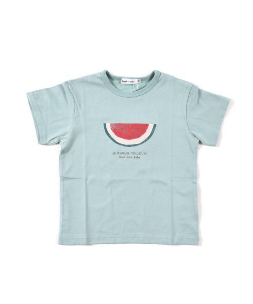 セール ガーゼ 天竺 フルーツ スイカ リンゴ プリント Tシャツ 80cm 130c ノイユ エーム べべ Noeil Aime Bebe Magaseek