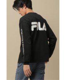 ikka(イッカ)/【WEB限定】FILA ヘリテージクルーネックロンT/ブラック