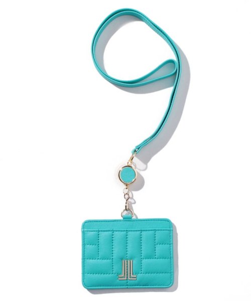 LANVIN en Bleu(BAG)(ランバンオンブルー（バッグ）)/ベルシー リール付きIDケース/アクアブルー