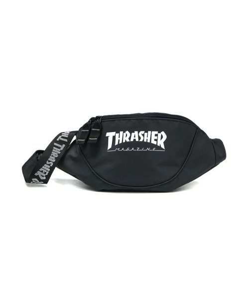 THRASHER(スラッシャー)/スラッシャー バッグ THRASHER ウエストバッグ ウエストポーチ ボディバッグ 小さめ Knee Slide Waist Bag 耐水 THR－121/ブラック