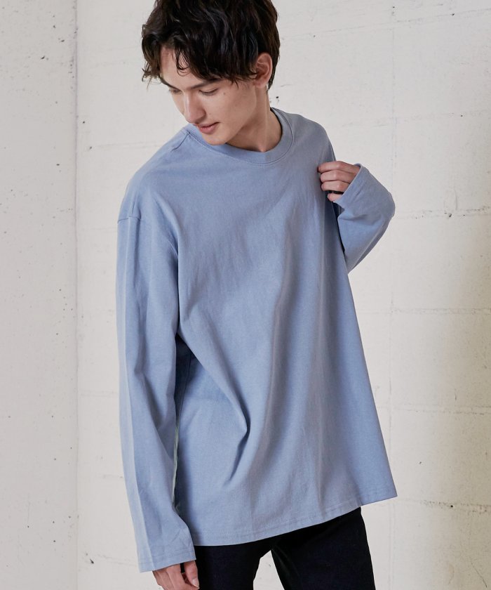 ロングtシャツ メンズ 長袖 無地 シンプル オーバーサイズ ビッグ