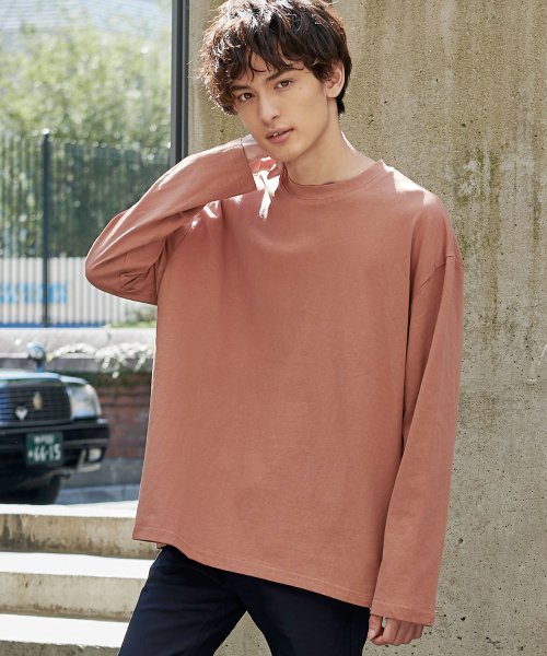 ロングtシャツ メンズ 長袖 無地 シンプル オーバーサイズ ビッグシルエット ルーズ ドロップショルダー 綿 コットン レイヤード インナー Ressaca ロッキーモンロー Rocky Monroe Magaseek