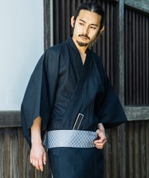 Rocky Monroe(ロッキーモンロー)/浴衣 メンズ セット 黒 下駄 扇子 帯 着物 しじら織り 4点セット グレー 白 ネイビー 男性用 大人 ワンタッチ帯 RD.Ghost アールディ.ゴースト/その他系2