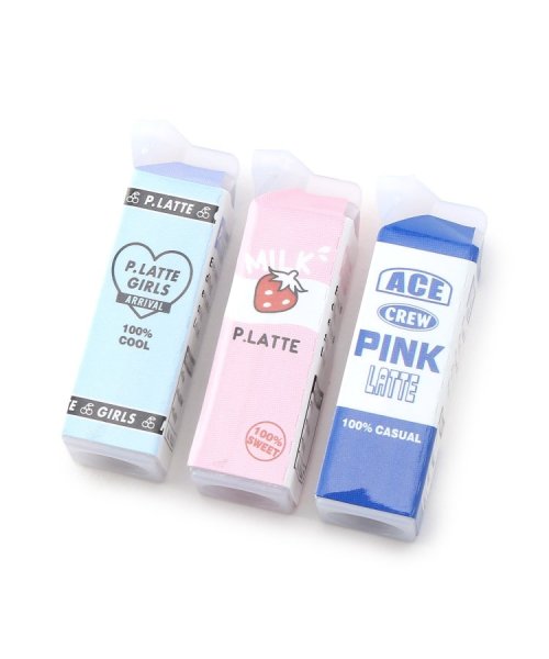 PINK-latte(ピンク　ラテ)/牛乳パック鉛筆キャップ/ホワイト（100）