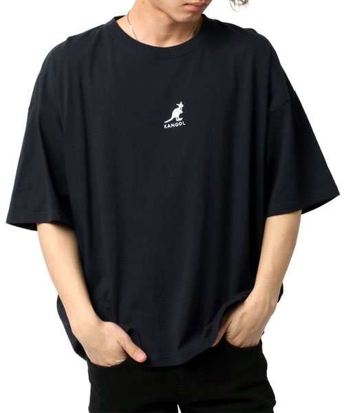 MARUKAWA(マルカワ)/【別注】【KANGOL】カンゴール ビッグシルエット ミニロゴ刺繍 半袖Tシャツ ユニセックス /ネイビー