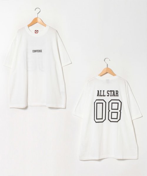 MARUKAWA(大きいサイズのマルカワ)/【CONVERSE】コンバース 大きいサイズ ナンバープリント 半袖Ｔシャツ/ホワイト