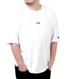 MARUKAWA(大きいサイズのマルカワ)/【別注】【FILA】フィラ 大きいサイズ ビッグシルエット ミニロゴ刺繍 半袖Ｔシャツ ユニセックス/ホワイト