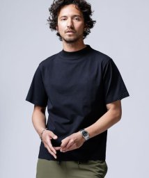 nano・universe(ナノ・ユニバース)/快適男　モックネックTシャツ(一部WEB限定カラー)/ブラック