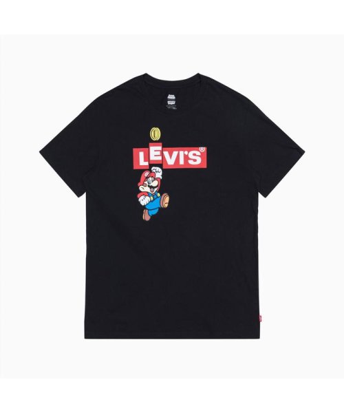 Levi's(リーバイス)/グラフィッククルーネックTシャツ MARIO BOXTAB BING MINERAL BLACK/BLACKS