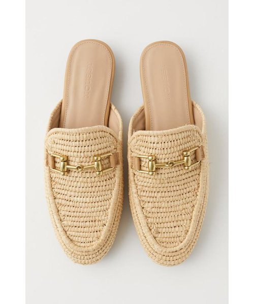 moussy(マウジー)/STRAW SLIP ON ローファー/L/BEG1