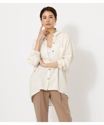 AZUL by moussy(アズールバイマウジー)/BACK TAIL LOOSE SHIRTS/O/WHT1