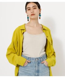 AZUL by moussy(アズールバイマウジー)/BACK TAIL LOOSE SHIRTS/LIME