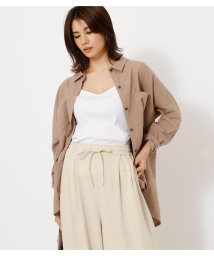 AZUL by moussy(アズールバイマウジー)/BACK TAIL LOOSE SHIRTS/BEG