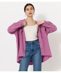 AZUL by moussy(アズールバイマウジー)/BACK TAIL LOOSE SHIRTS/PUR