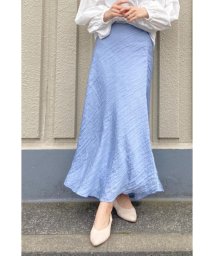 JILL STUART(ジル スチュアート)/《EXCLUSIVE LINE》ワッシャーサテンナロースカート/BLUE