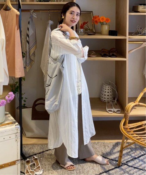 セール ストライプ シアーロングシャツワンピース イエナ Iena Magaseek