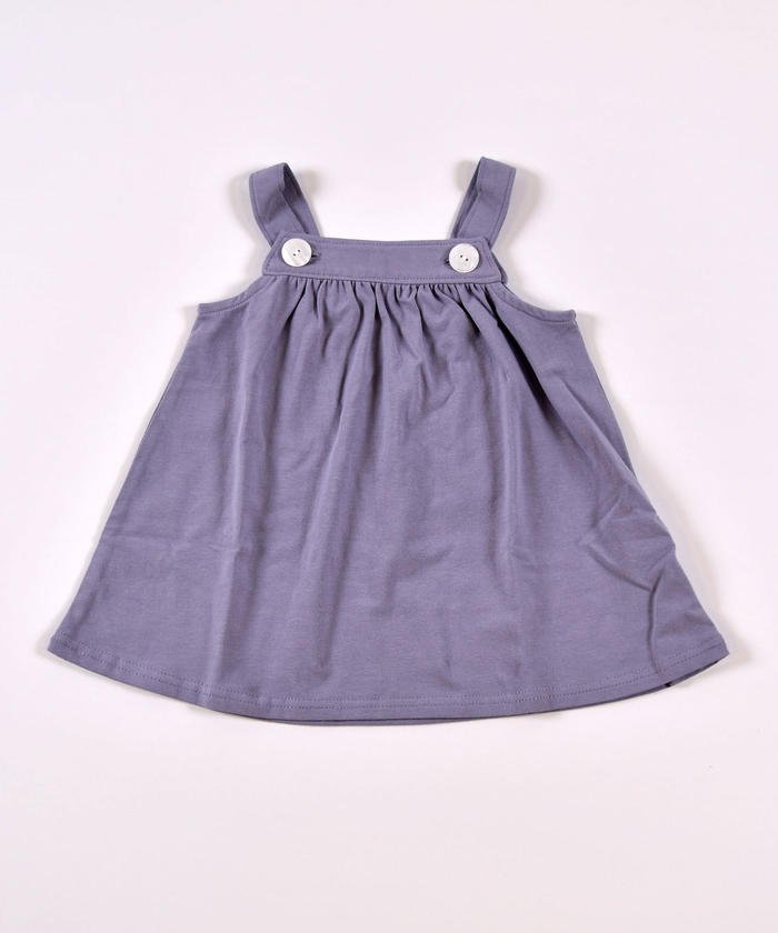 クーポン開催中 ボタン シンプル 無地 ボーダー Aライン ジャンパースカート ワンピース ベビ バースデーパーティ Birthday Party Magaseek