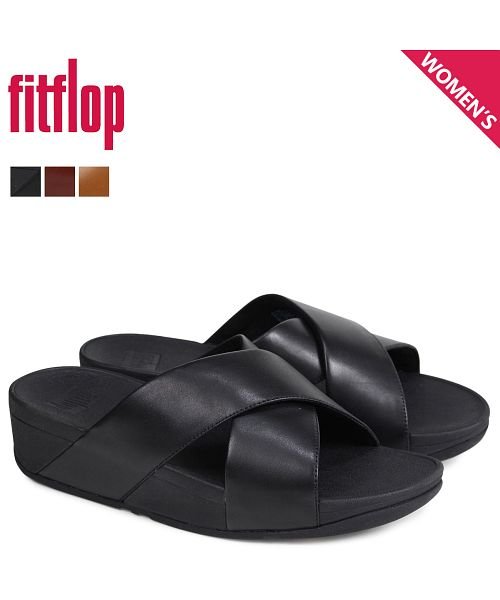 Fitflop フィットフロップ サンダル コンフォートサンダル ルル レディース Lulu Cross Slide Sandals ブラック ブラウン 黒 K フィットフロップ Fitflop Magaseek