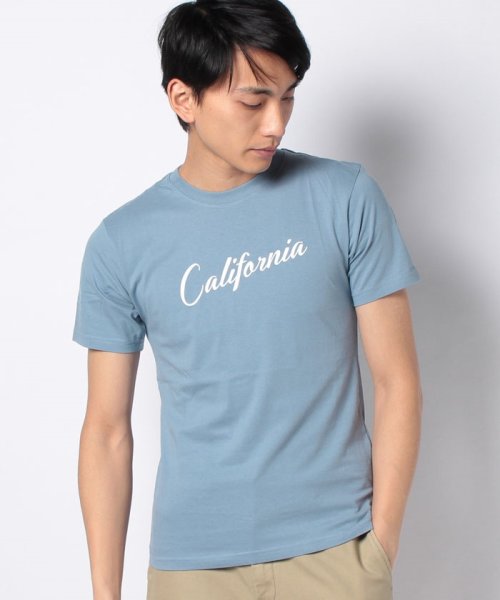 STYLEBLOCK(スタイルブロック)/アメカジプリント半袖Tシャツ/Californiaサックス