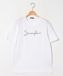 STYLEBLOCK(スタイルブロック)/サーフロゴプリントクルーネック半袖Tシャツ/Surferホワイト