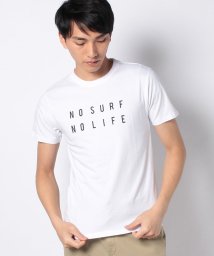 STYLEBLOCK(スタイルブロック)/サーフロゴプリントクルーネック半袖Tシャツ/NOSURFホワイト