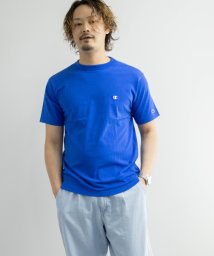 Nylaus(ナイラス)/Champion C3－P300 ワンポイント クルーネック 半袖 Tシャツ/ブルー