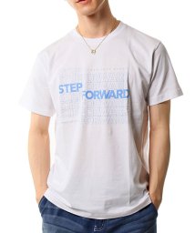 TopIsm(トップイズム)/プリントロゴクルーネック半袖TシャツM～3Lサイズ/ホワイト系1