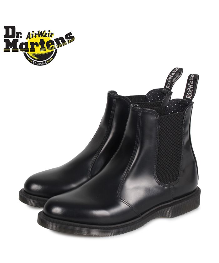 ドクター マーチン Dr.Martens サイドゴア ブーツ メンズ レディース チェルシーブーツ FLORA CHELSEA BOOT ブラック 黒  R146