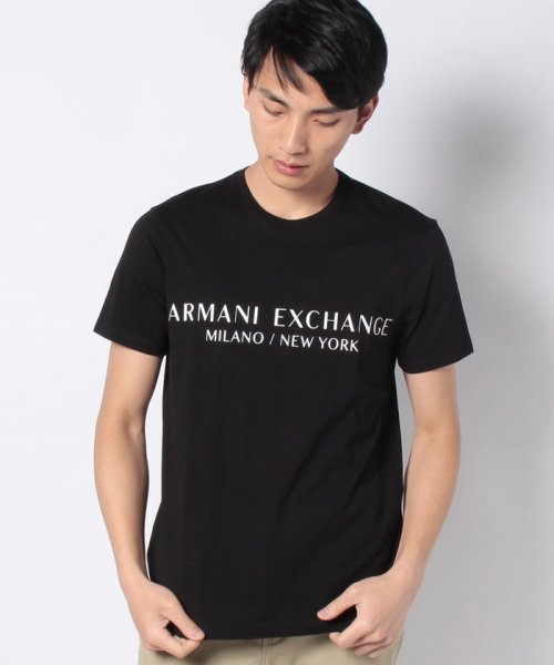 ARMANI EXCHANGE(アルマーニエクスチェンジ)/【メンズ】【ARMANI EXCHANGE】Logo T－Shirt/BLACK