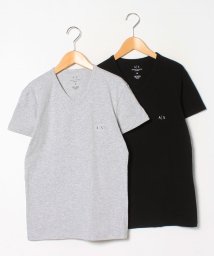 ARMANI EXCHANGE(アルマーニエクスチェンジ)/【メンズ】【ARMANI EXCHANGE】V－neck T－shirt（2Pack）/ブラック×グレー