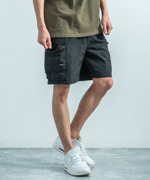 カーゴパンツ メンズ 短パン ショート ハーフ ショーツ アウトドア フェス テフロン加工 ガーデニング ツールポケット 60 40クロス ロクヨン 撥水 防水 ロッキーモンロー Rocky Monroe Magaseek
