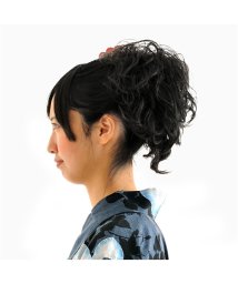 exrevo(エクレボ)/【ロープウィッグ】スーパーロング 130cm★簡単アップ★「ロープウィッグ メガ盛り MIXウェーブ」ボリューム 簡単アップスタイル 結婚式 卒業式 ウィッグ /ナチュラルブラック