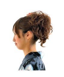 exrevo(エクレボ)/【ロープウィッグ】スーパーロング 130cm★簡単アップ★「ロープウィッグ メガ盛り MIXウェーブ」ボリューム 簡単アップスタイル 結婚式 卒業式 ウィッグ /アッシュブラウン