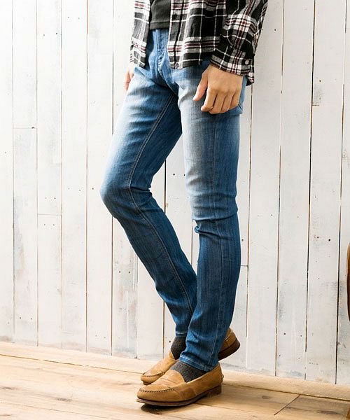 デニムメンズスキニーデニムストレッチジーンズスリムジーパンデニムパンツスキニー マエストーソ Maestoso Magaseek