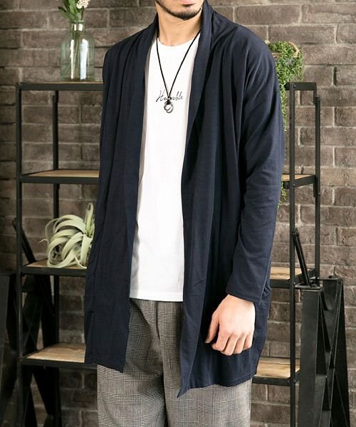 ラップトップ 入浴 恐れ ネイビー ロング カーディガン メンズ Cheese And Olive Jp