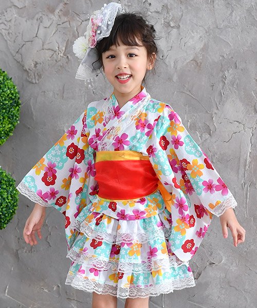 セール 選べる11柄 浴衣ドレス4点セット 子供服bee 子供服bee Magaseek