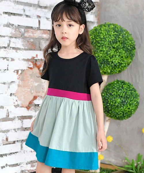 セール 62 Off ハイウエスト切替ワンピース 子供服bee 子供服bee Magaseek