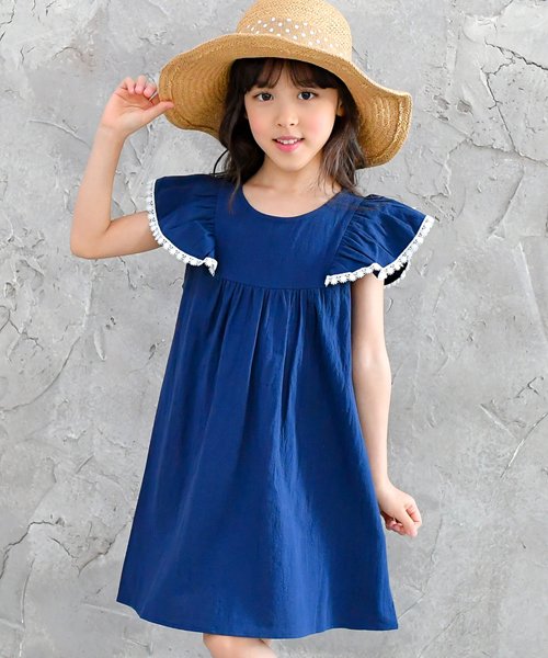 クーポン開催中 セール 59 Off 肩フリルワンピース 子供服bee 子供服bee Magaseek