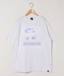 MARUKAWA(大きいサイズのマルカワ)/【ＤＵＣＫ ＤＵＤＥ】ダックデュード 大きいサイズ エンボス 半袖Ｔ/ホワイト