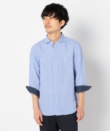 GLOSTER(GLOSTER)/フレンチリネンパラシュート7分袖シャツ / リネンシャツ / 羽織り / 麻/ライトブルー