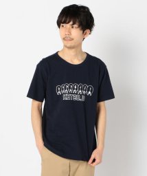 GLOSTER(GLOSTER)/【LOOP WHEEL】吊り編みプリントTシャツ/ダークネイビー