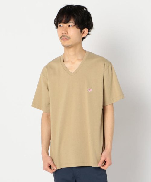 GLOSTER(GLOSTER)/【DANTON/ダントン】VネックTシャツ #JD－9213/ベージュ