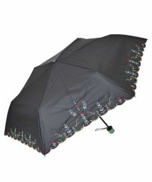 Jocomomola(ホコモモラ)/【晴雨兼用】木馬モチーフ刺繍折りたたみ傘/ブラック