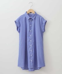 a.v.v(KID'S)(アー・ヴェ・ヴェキッズ)/[100－130]【洗える】ストライプシャツワンピース[WEB限定サイズ]/ネイビー