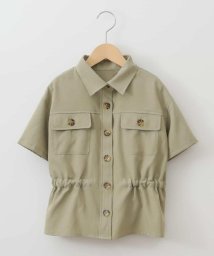 a.v.v(KID'S)(アー・ヴェ・ヴェキッズ)/[100－130]【洗える】サファリシャツ[WEB限定サイズ]/カーキ