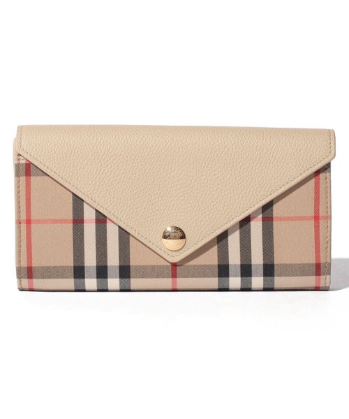 BURBERRY(バーバリー)/【Burberry】Vintage Check & Leather Continental Wallet/BEIGE