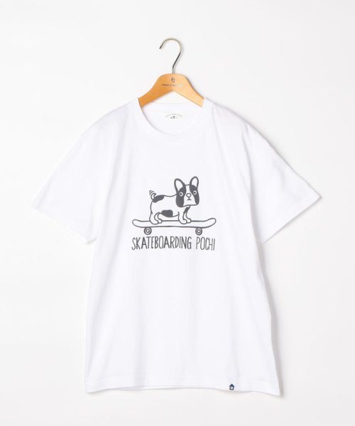 POCHITAMA LAND(ポチタマランド)/SKATEBOADING  Tシャツ/ホワイト
