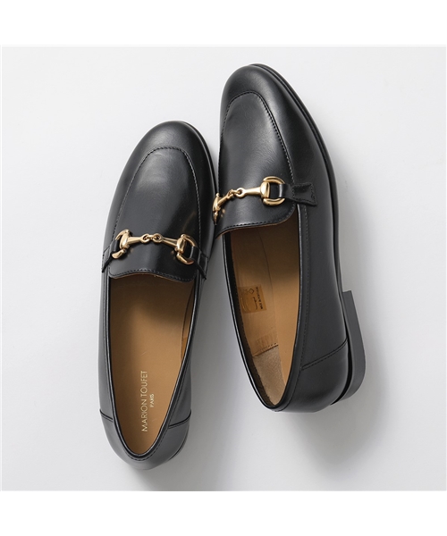 MARION TOUFET マリオントゥッフェ CLEMENCE モカシンクレマン レザー シューズ ビット ローファー NOIR/SILVER レディース MARION TOUFET マリオントゥッフェ CLEMENCE モカシンクレマン レザー シューズ ビット ローファー NOIR/SILVER レディース