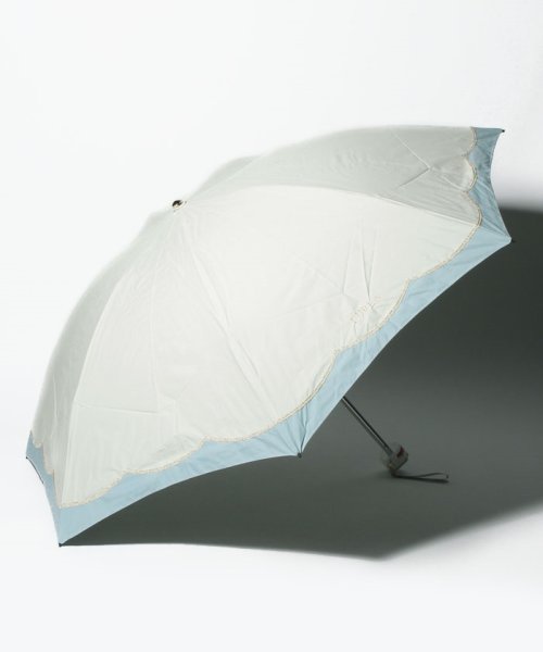 FURLA(フルラ)/FURLA 晴雨兼用折りたたみ傘 "切継ぎ 刺繍”/オフホワイト