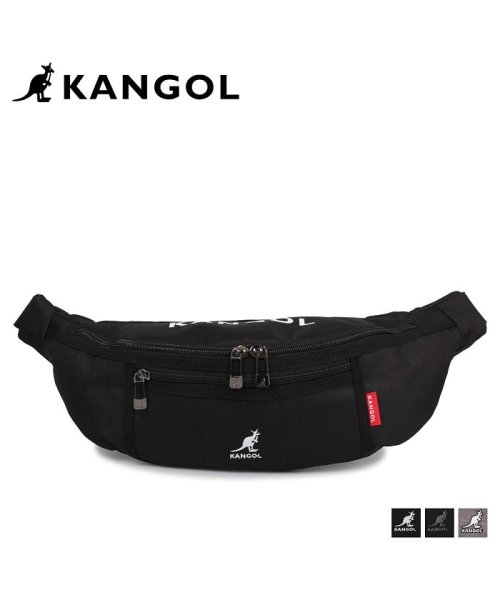 KANGOL(KANGOL)/カンゴール KANGOL バッグ ウエストバッグ ボディバッグ メンズ レディース LOGO WAIST BAG ブラック グレー 黒 KGSA－BG00070/ブラック